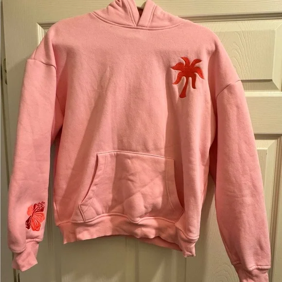 PINK PALM PUFF “Everything Comes in Waves” Oversized Hoodie - VGUC - Size XS - Picture 2 of 5